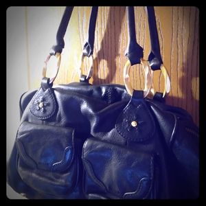 Classy, black, leather, silk lined, designer 👜